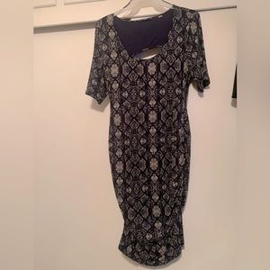 Snake-ish print pencil skirt dress